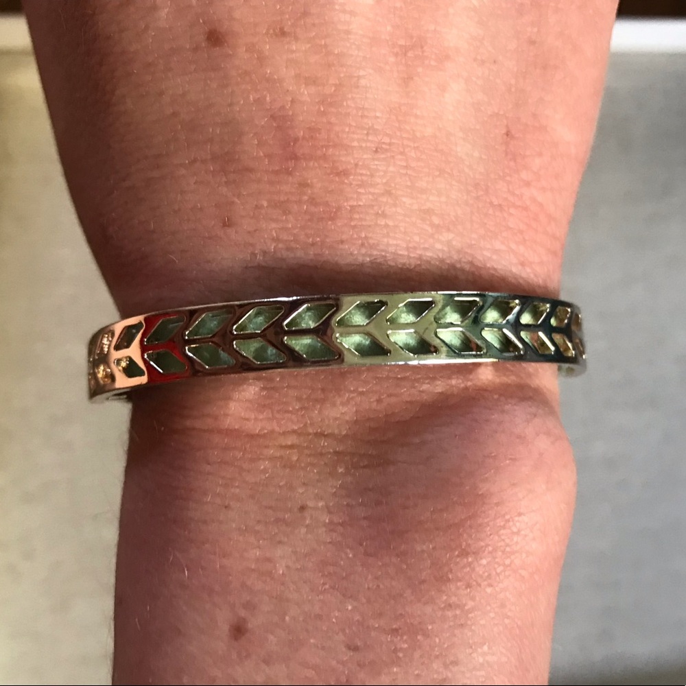 Stella and Dot Mint Green Leather Bracelet